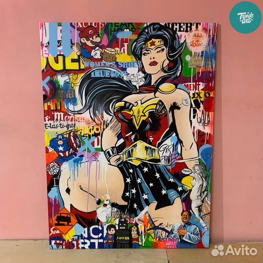 Яркие картины современные стрит арт заказать