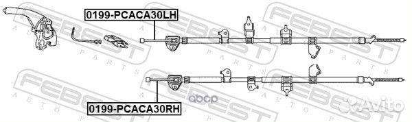 Трос стояночного тормоза R toyota RAV4 III 06-12