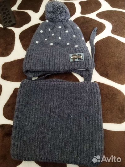 Комплект шапка и шарф для мальчика