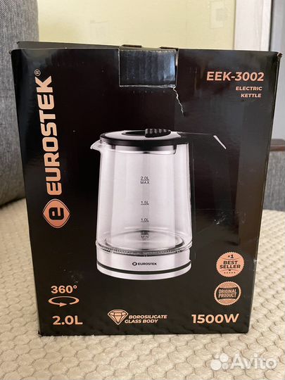 Чайник электрический стеклянный новый