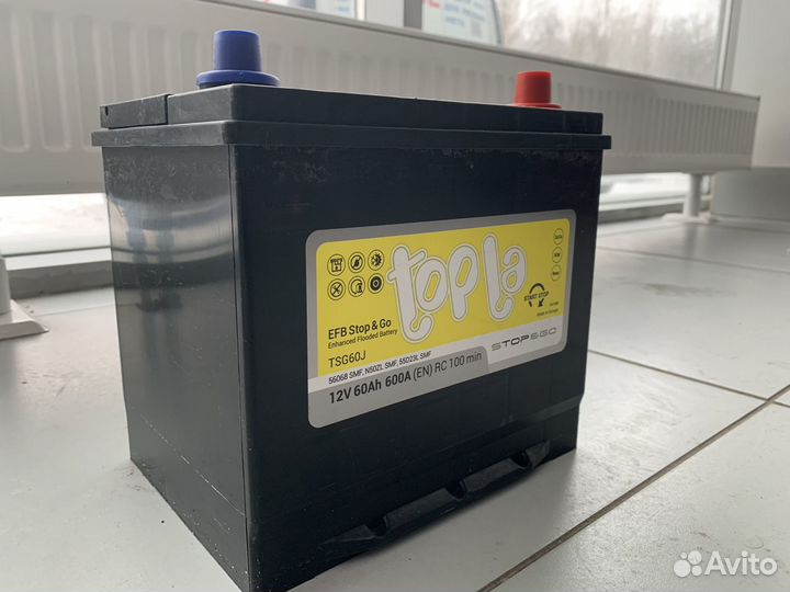 Акб 60Ач Топла Ефб
