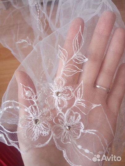 Свадебная фата длинная