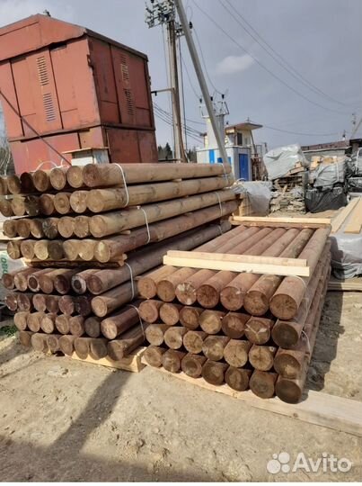 Столбы для забора деревянные