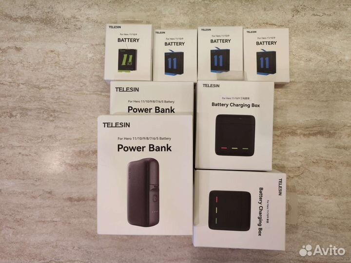 Аккумуляторы Telesin для GoPro 11 10 9, новые