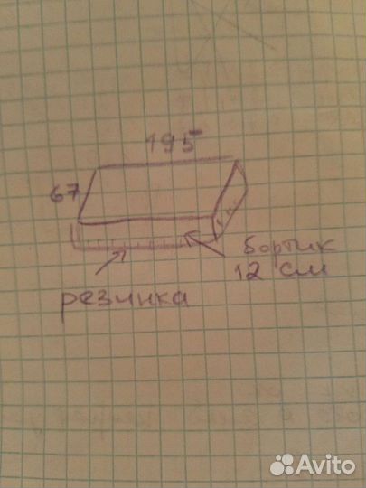Льняная простынь на кушетку/ на лавку на резинке