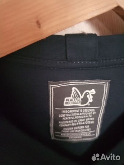 Футболка peaceful hooligan синяя