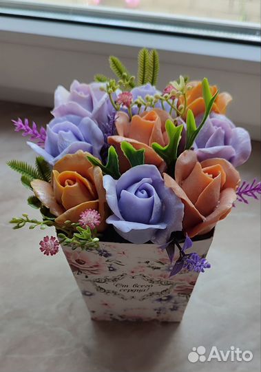 Букеты роз из мыла ручной работы