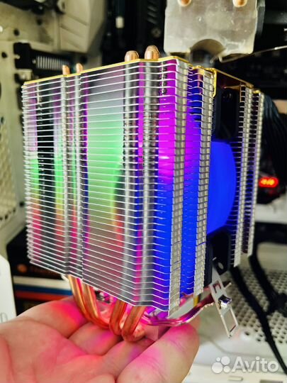 Кулер процеccорный RGB 4 трубки