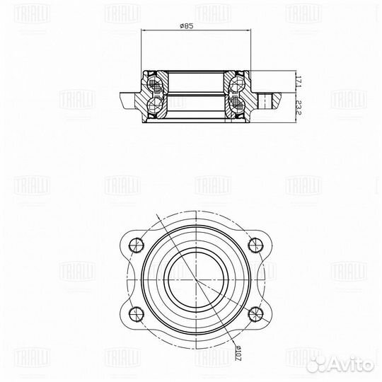 Подшипник ступицы audi A6/8 97