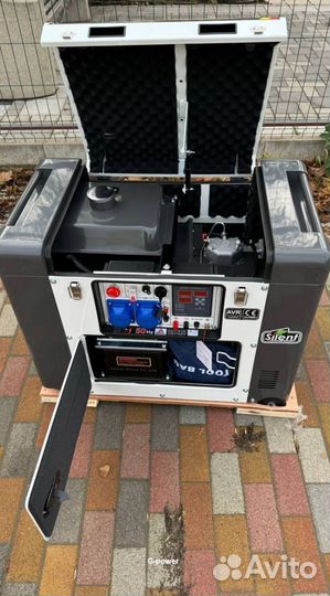 Электростанция дизельная 10 кВтg-power однофазный