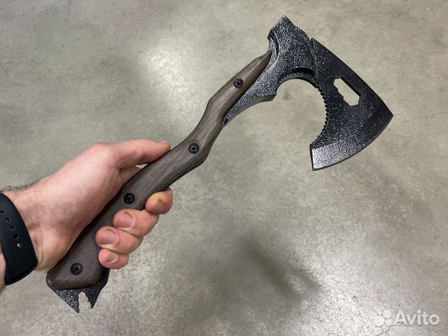 Топор Сварог черный с кожаным чехлом