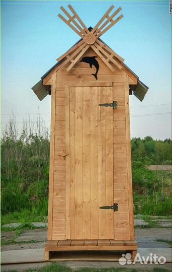 Уличный туалет деревянный Ш323