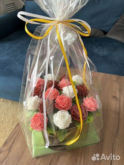 Букет из мыла с кокосовым маслом