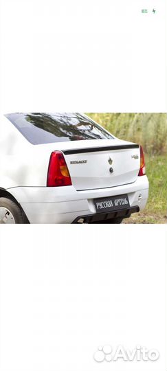 Спойлер на крышку багажника Рено Логан 1