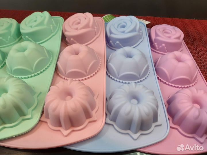 Форма для выпечки Цветочный микс (6 ячеек)