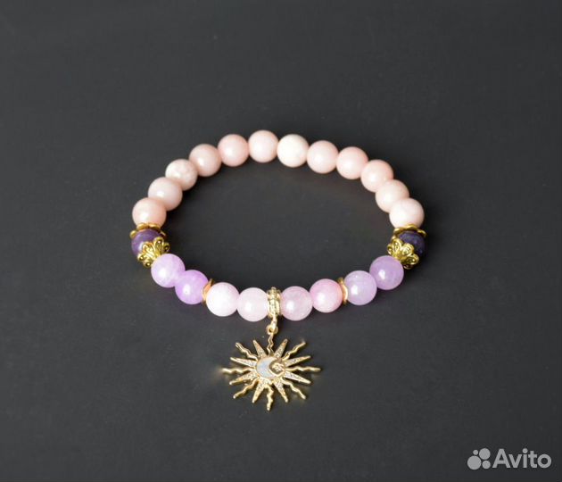 Комплект с лепидолитом и кварцем