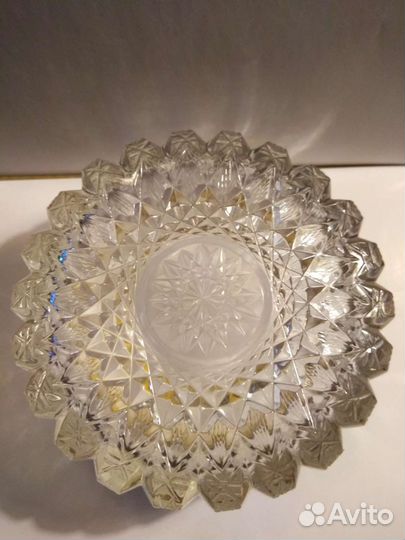 Ваза-конфетница. Хрусталь. Серебро