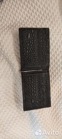 Зажим для денег из натуральной кожи