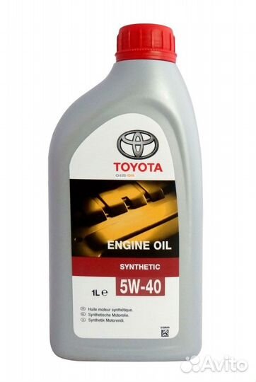 Toyota 5w40 Synthetic Engine Oil, канистра 1 литр