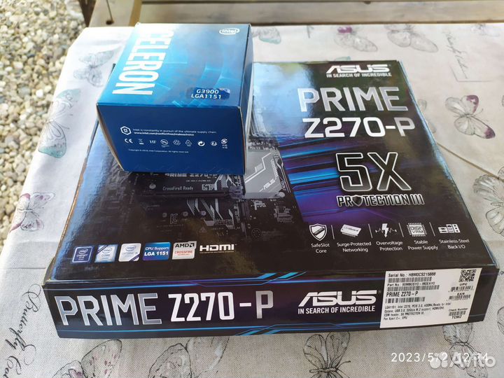 Комплект Asus z-270p, Celeron G3900, память 4gb
