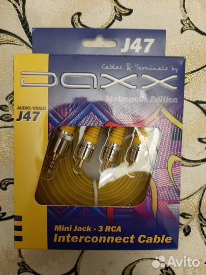 Кабель аналоговый daxx J47-50, Mini-Jack-3RCA