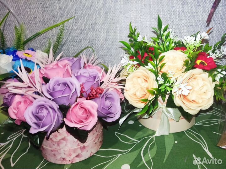 Букет из мыльных цветов