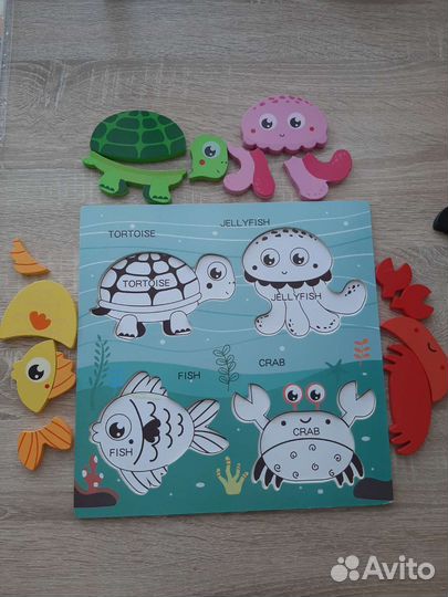 Деревянные пазлы для малышей