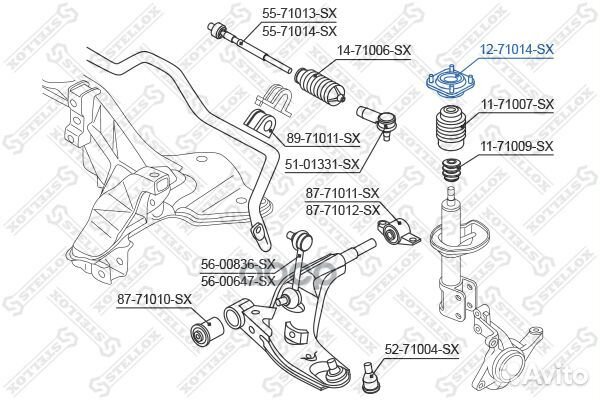 12-71014-SX опора амортизатора переднего Mazda