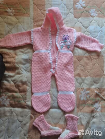 Вязаный костюм детский