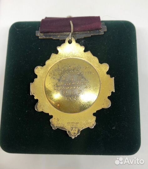 Серебряная масонская медаль, Англия, 1959 год