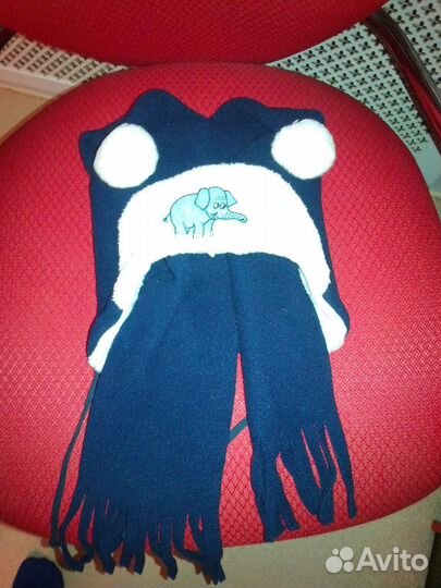 Зимняя шапочка и шарфик на 4 года