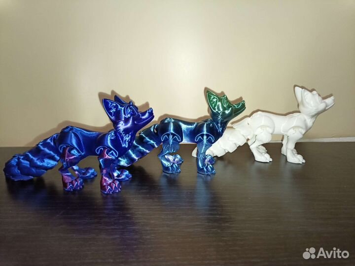 Подвижная лисичка игрушка 3D печать