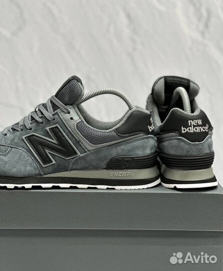 Кроссовки new balance 574 мужские кожаные