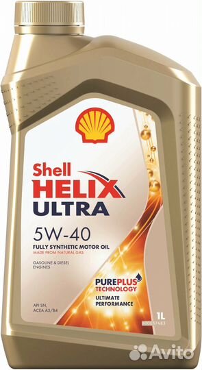 Моторное масло Shell Helix Ultra 5W-40 синтетическ