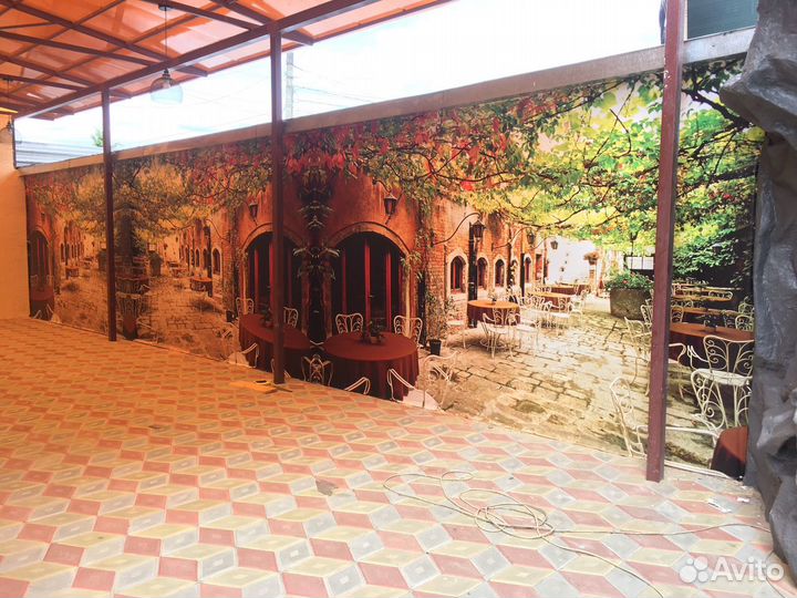 Печать баннера, самоклейки, сетки