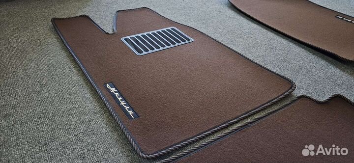 Автоковрики для ваз 2101-2107, чёрн.корич