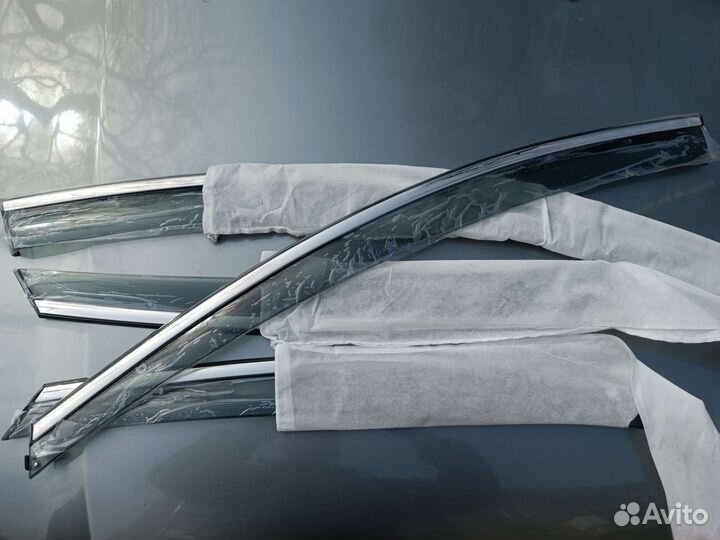 Дефлекторы окон с хромом Ford Focus 3 c 2011