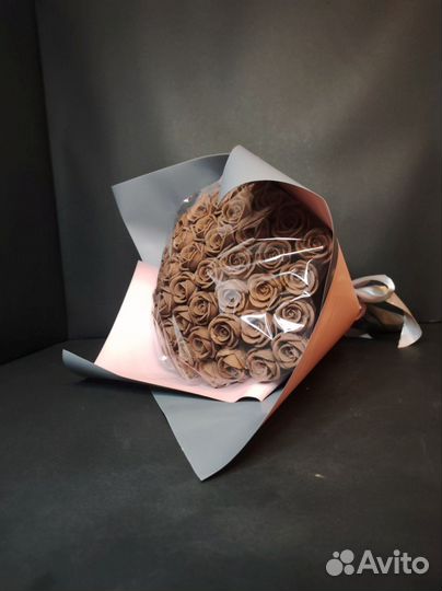Розы из Молочного Шоколада - 51 шт в Букете