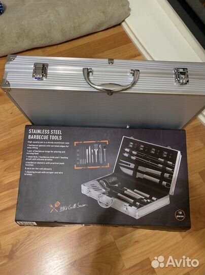 Шашлычный набор подарочный в кейсе новый