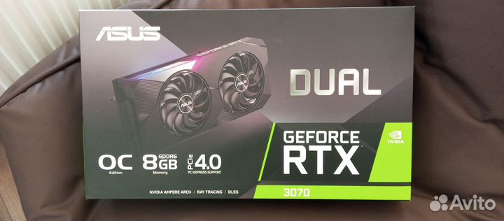 Видеокарта asus RTX3070 dual