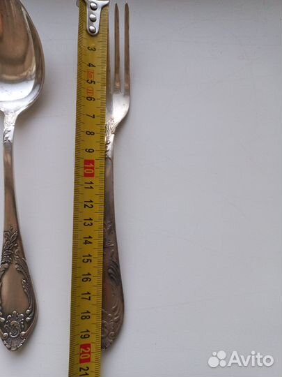 Ложка и вилка Зиш мельхиор СССР