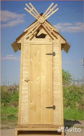 Дачный туалет деревянный ODP