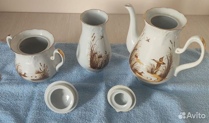 Сервиз кофейный фарфоровый из трëх предметов