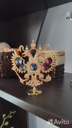 Сувенир герб России камни Сваровского