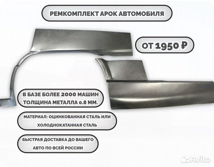 Ремонтные арки (ремкомплект) на машину