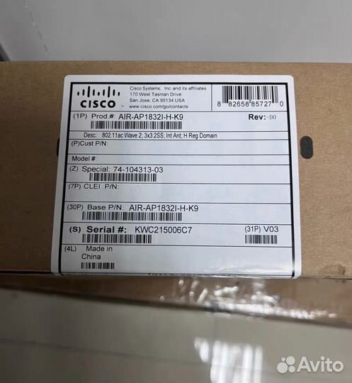 Точка доступа Cisco AIR-AP1832I-H-K9