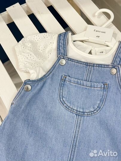 Сарафан и футболка hm 68 74 летний комплект