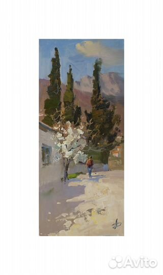 Четыре вертикальных пейзажа, кисти Анны Давыдченко