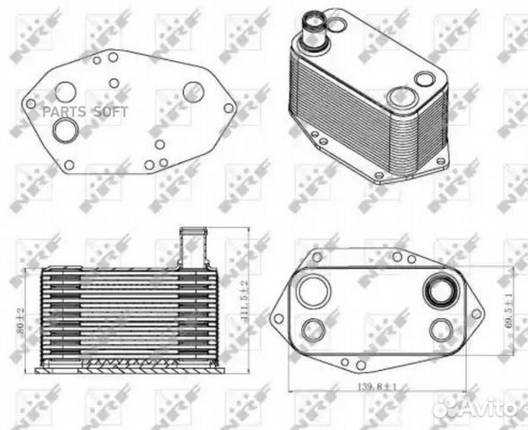 NRF 31307 NRF 31307 радиатор масляный\ BMW E46/E39