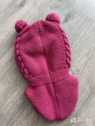 Шапка шлем зимняя для девочки